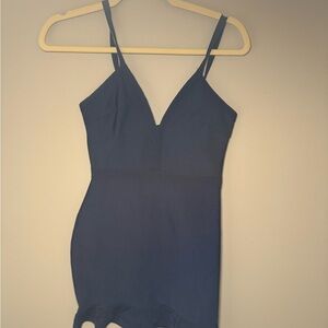 Marin Ruffle Bandage Mini Dress in Navy